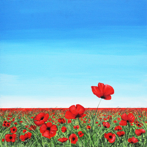 Poppy Series - Breakthrough painting (SOLD)  Smart Deco Homeware Lighting and Art by Jacqueline hammond