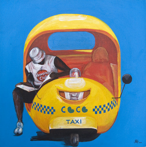 Coco Taxi - Havana, Cuba  Smart Deco Homeware Lighting and Art by Jacqueline hammond