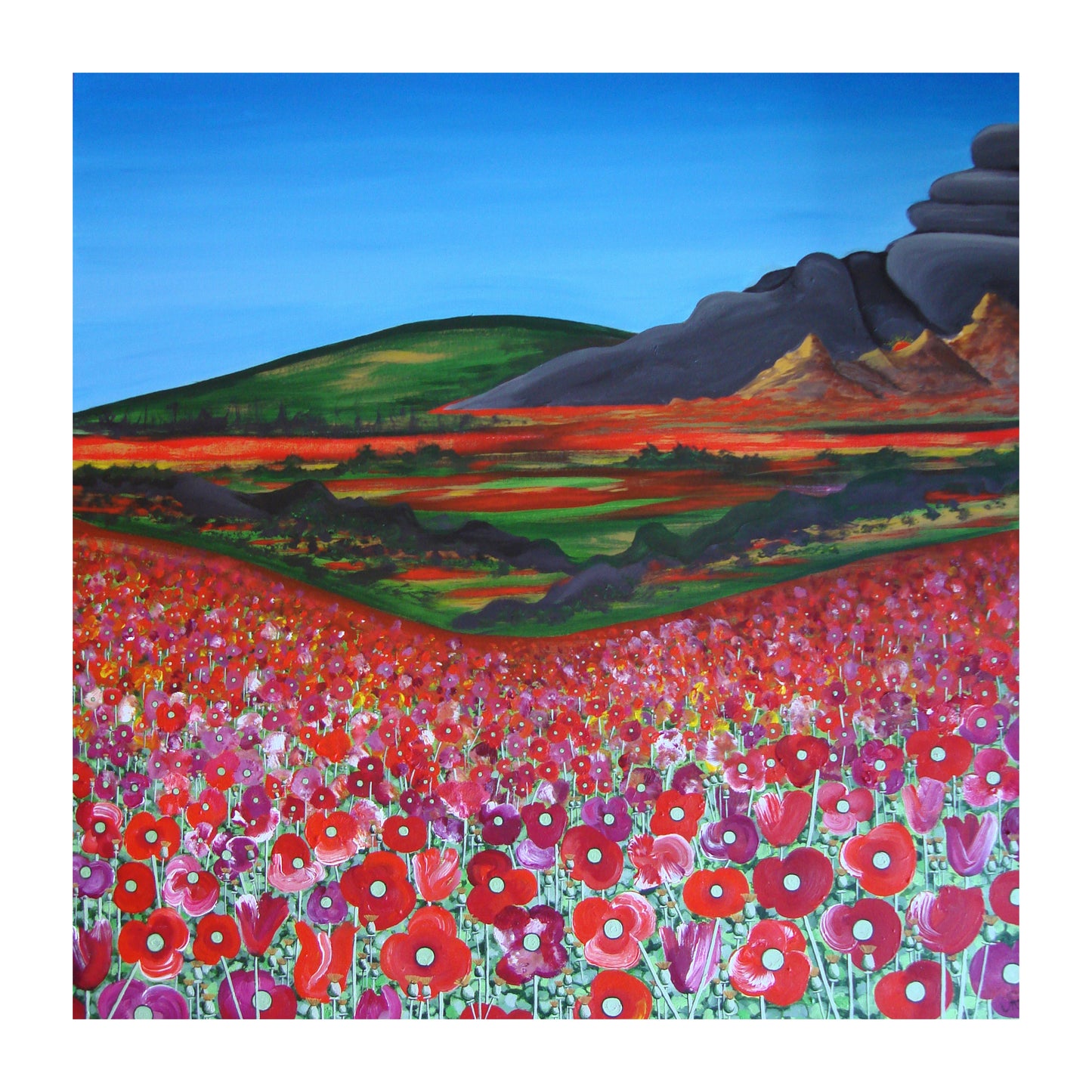 Print of Painting Field of Dreams By Jacqueline Hammond  Smart Deco Homeware Lighting and Art by Jacqueline hammond