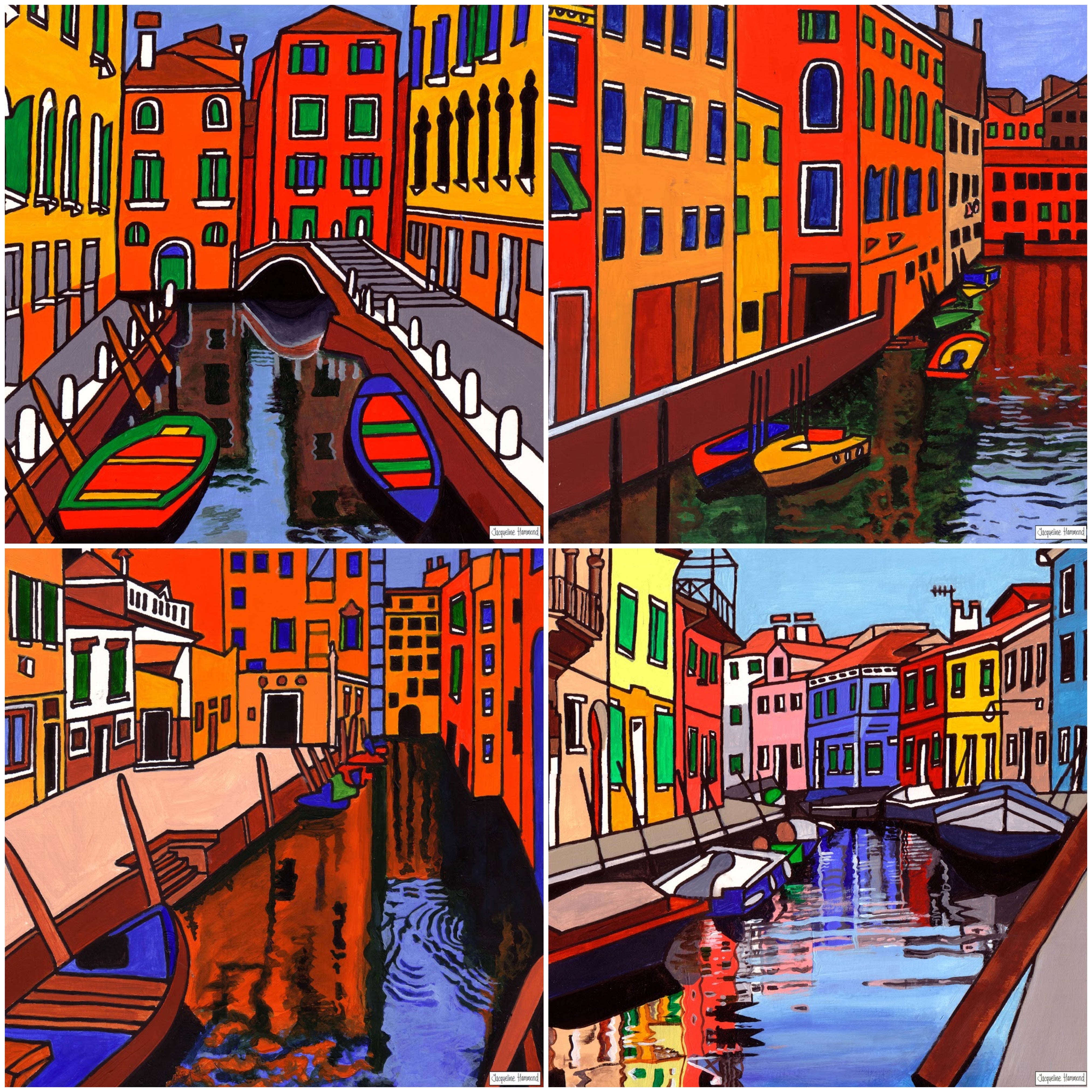 Print - Painting Venice Two by Jacqueline Hammond