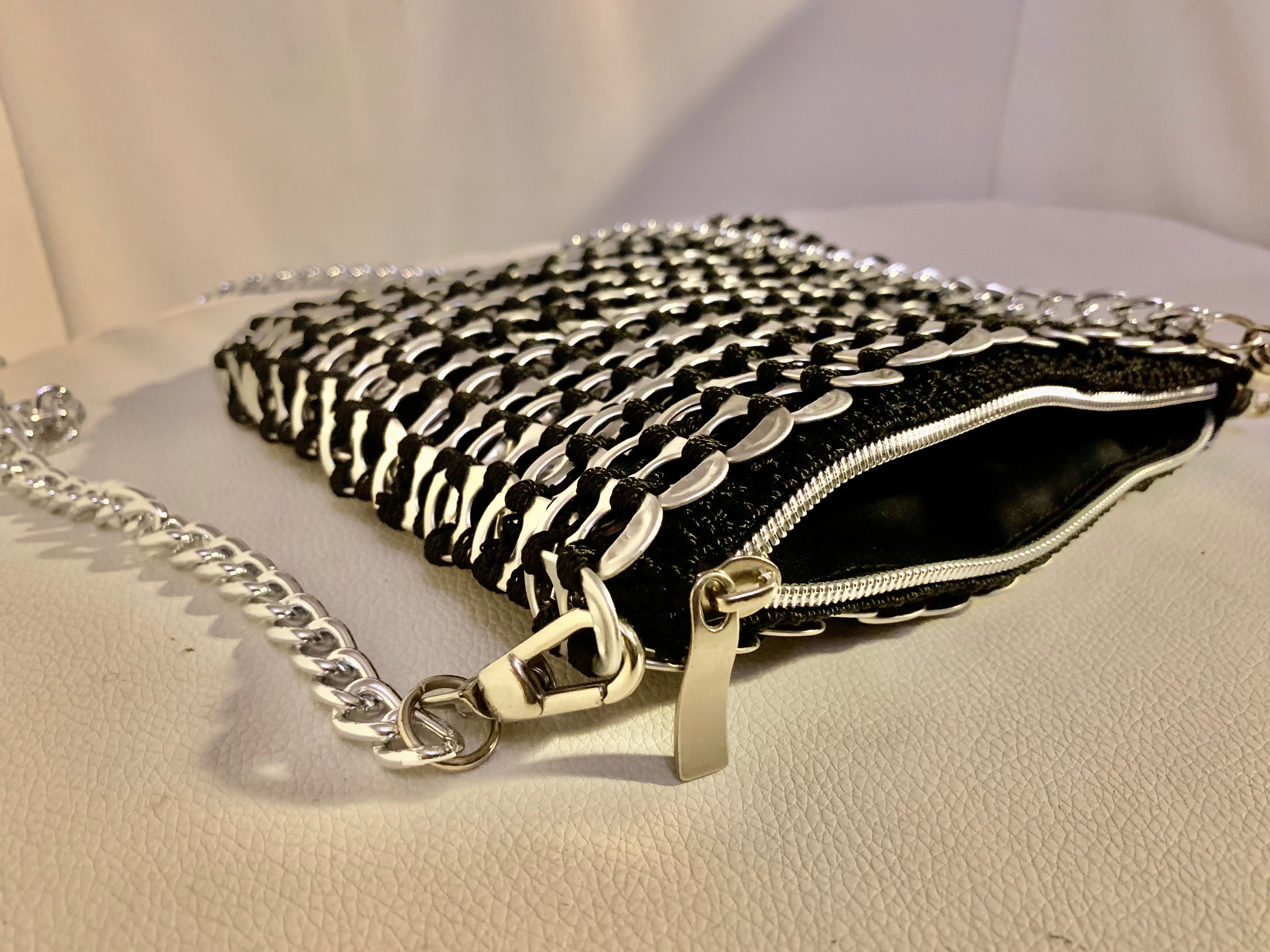 Perry Crochet Cross Body Bag by Soda Pop Handmade with Metallic