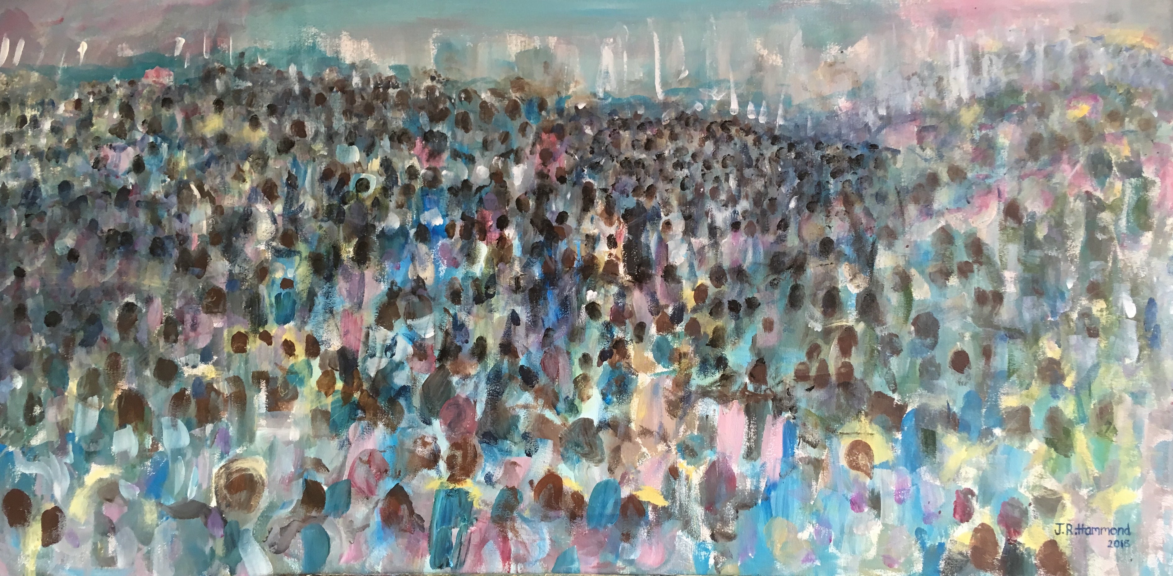Original Painting - The Crowd