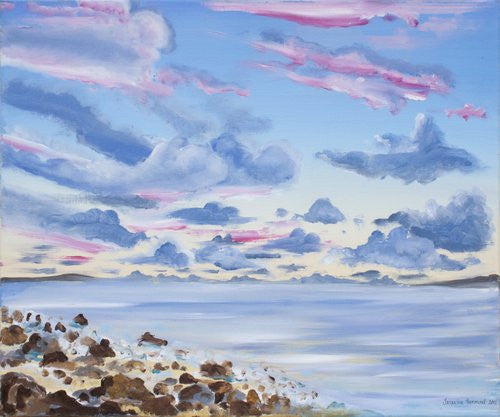 Print - Beside the Seaside - Seascape - Pinky Streaks  Smart Deco Homeware Lighting and Art by Jacqueline hammond