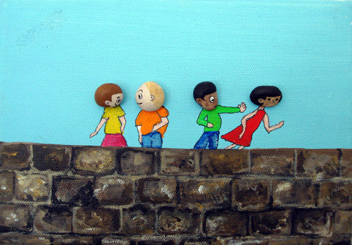 The Pebble Heads - Kids Play (SOLD)  Smart Deco Homeware Lighting and Art by Jacqueline hammond