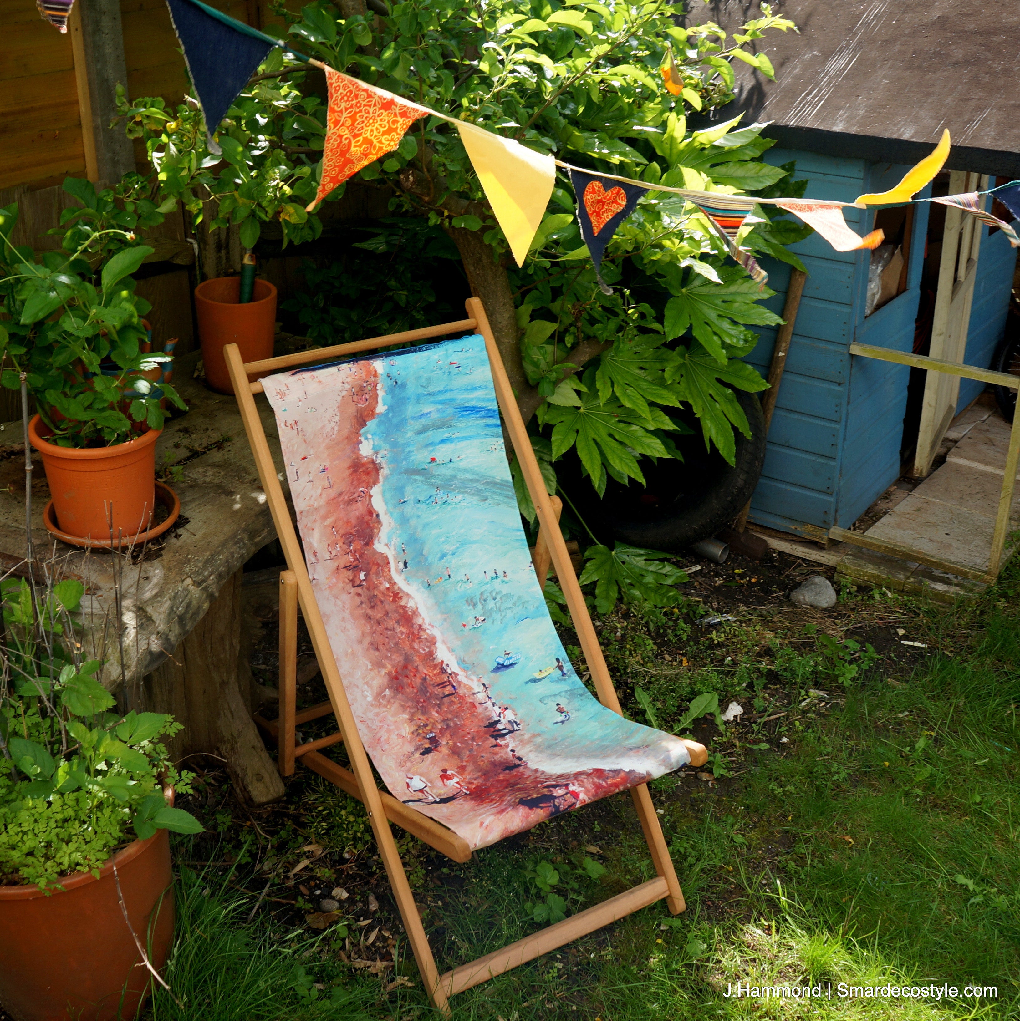 Deckchair - Traditional Seaside - Life's a Beach  Smart Deco Homeware Lighting and Art by Jacqueline hammond