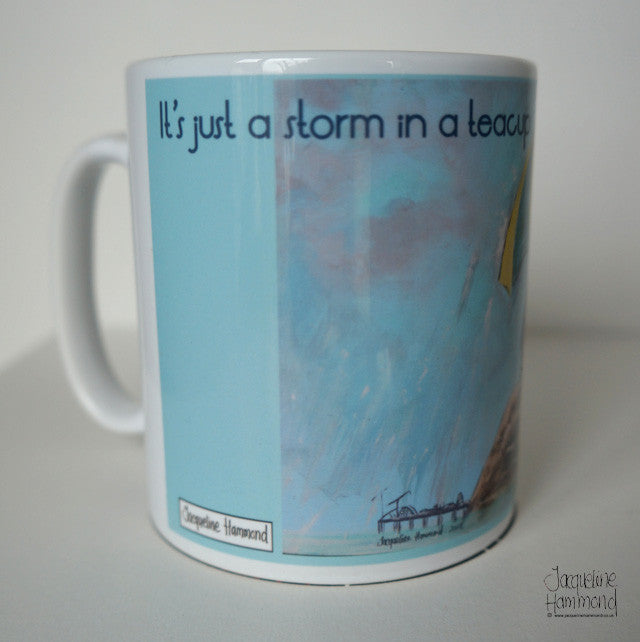 Pebble Heads - Ceramic Mug - It's Just a Storm in a Teacup Dear  Smart Deco Homeware Lighting and Art by Jacqueline hammond