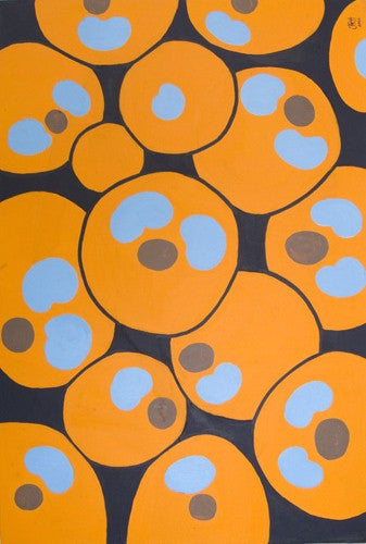 Deep Sea Life - Orange Jellyfish Triptych - Part One  Smart Deco Homeware Lighting and Art by Jacqueline hammond