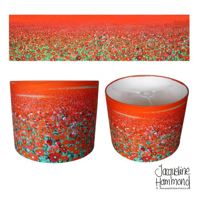 Lamp Shade - Poppy Fields  Smart Deco Homeware Lighting and Art by Jacqueline hammond