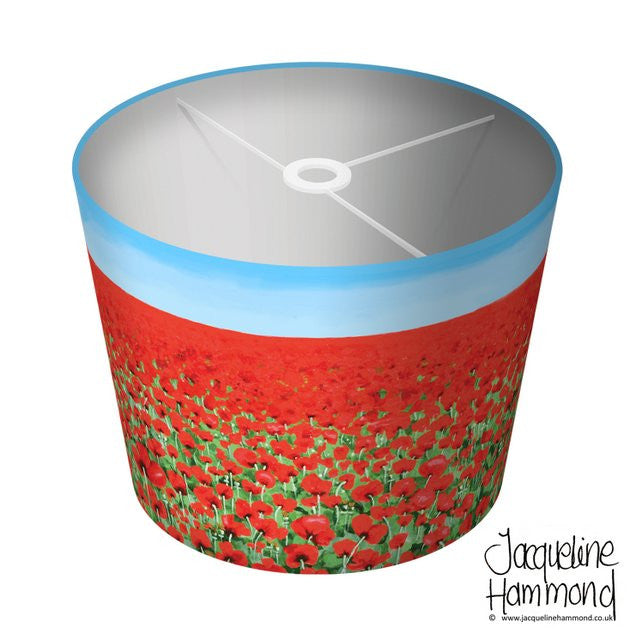 Lamp Shade - Poppy Blue Sky  Smart Deco Homeware Lighting and Art by Jacqueline hammond