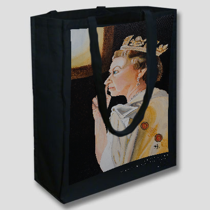 Queenie Canvas Shopper Bag with Gusset - Black - 32 x 36cm  Smart Deco Homeware Lighting and Art by Jacqueline hammond