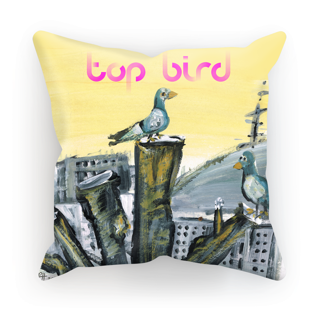 Top Bird Cushion  Smart Deco Homeware Lighting and Art by Jacqueline hammond