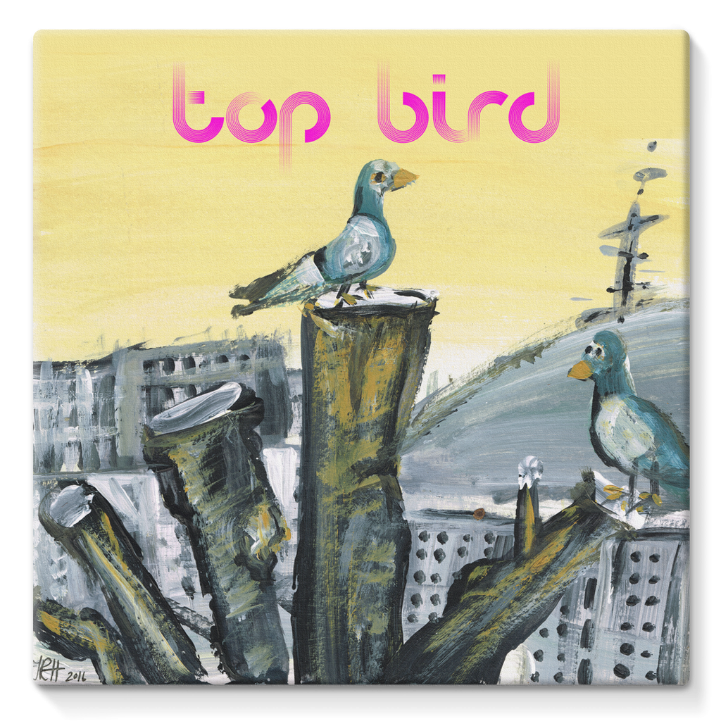 Top Bird Stretched Eco-Canvas  Smart Deco Homeware Lighting and Art by Jacqueline hammond