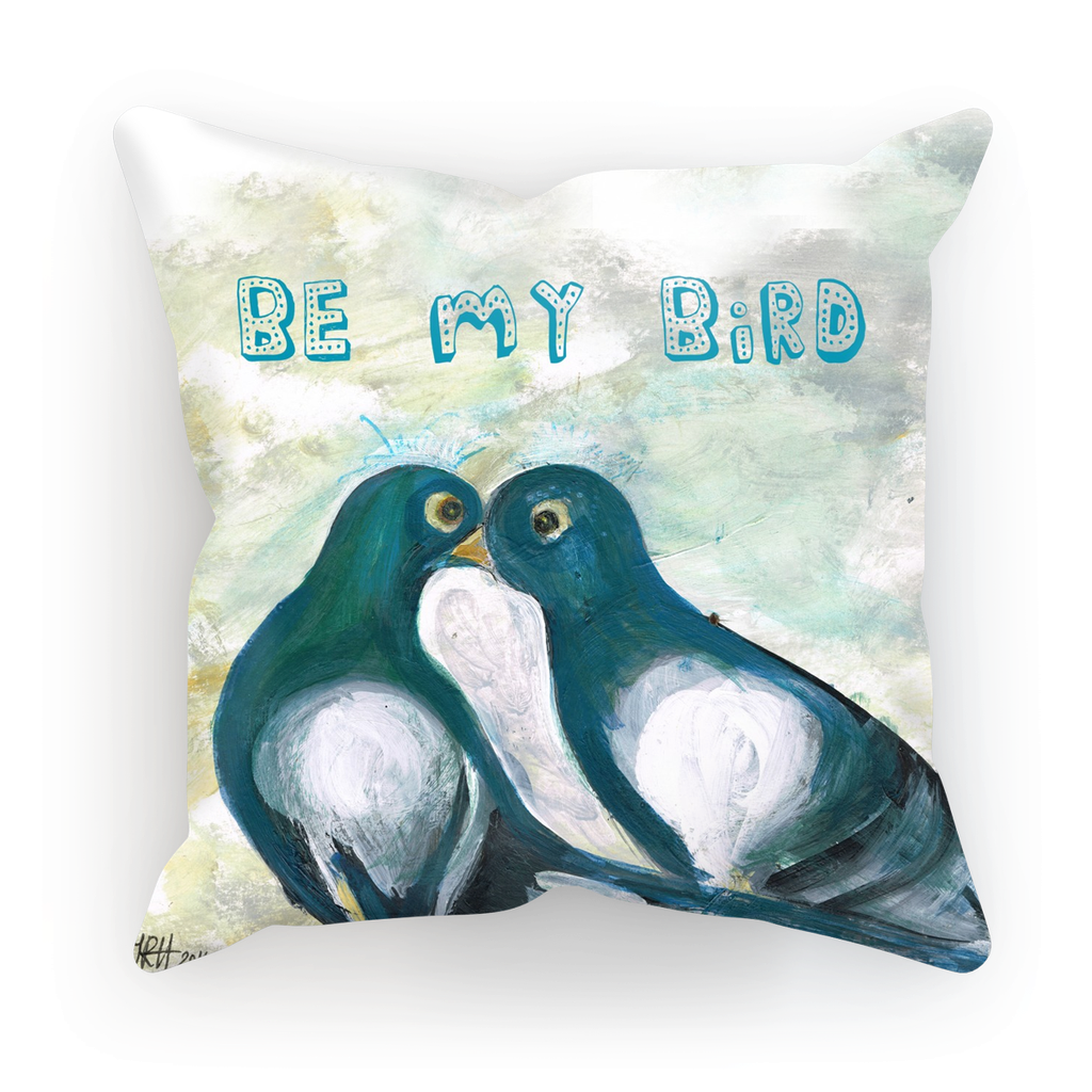 Love Pigeons Cushion  Smart Deco Homeware Lighting and Art by Jacqueline hammond