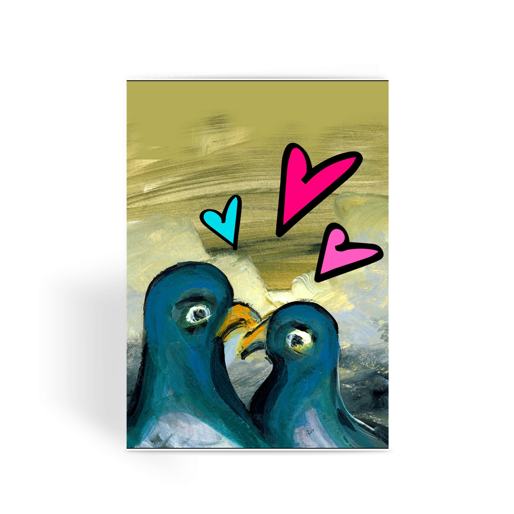 Love Hearts Greetings Card  Smart Deco Homeware Lighting and Art by Jacqueline hammond