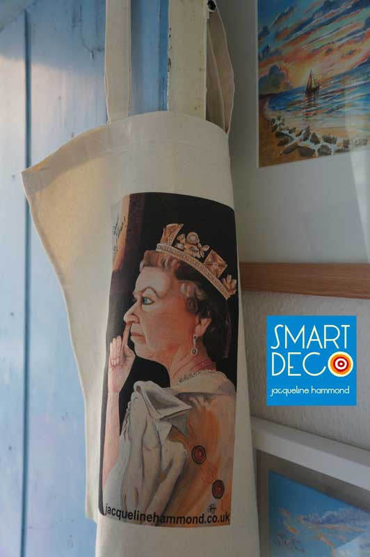 Queenie Canvas Shopper Bag with Gusset - Black - 32 x 36cm  Smart Deco Homeware Lighting and Art by Jacqueline hammond