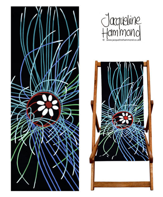 Deckchair - Ultraviolet Jellyfish  Smart Deco Homeware Lighting and Art by Jacqueline hammond