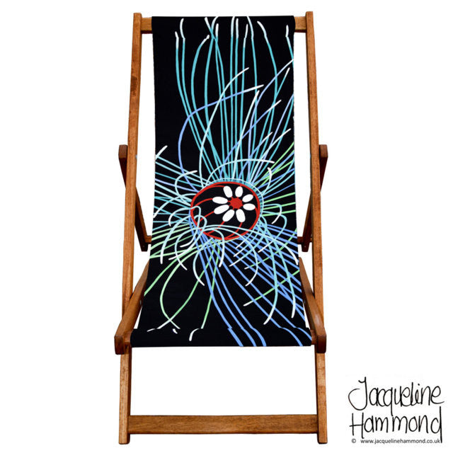 Deckchair - Ultraviolet Jellyfish  Smart Deco Homeware Lighting and Art by Jacqueline hammond