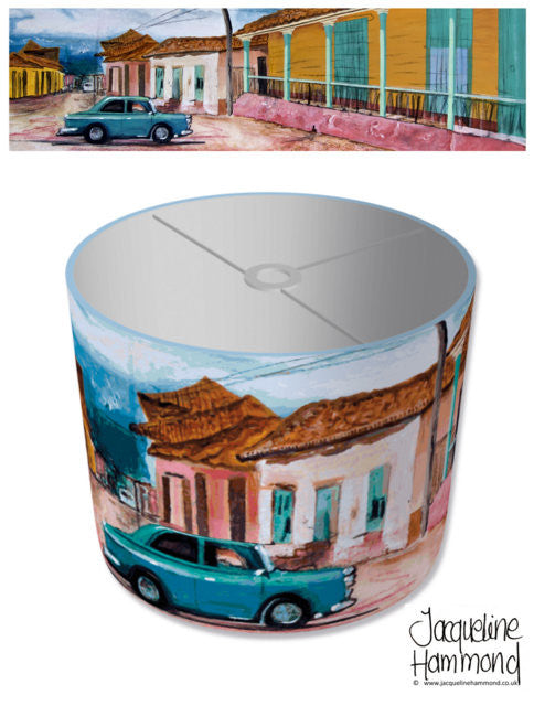 Lamp Shade - Cuban Car  Smart Deco Homeware Lighting and Art by Jacqueline hammond