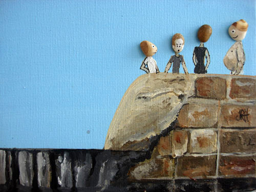 The Pebble Heads - The Family (SOLD)  Smart Deco Homeware Lighting and Art by Jacqueline hammond