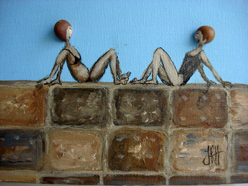 The Pebble Heads - Girls on the Wall  Smart Deco Homeware Lighting and Art by Jacqueline hammond