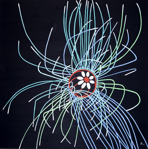 Print - Abstract - Ultraviolet Jellyfish  Smart Deco Homeware Lighting and Art by Jacqueline hammond